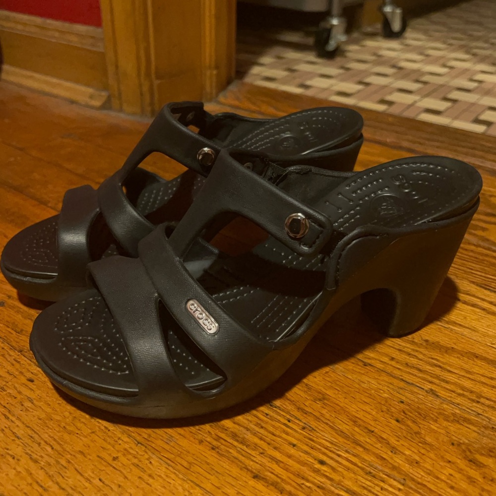 Croc Sandals High Heels
